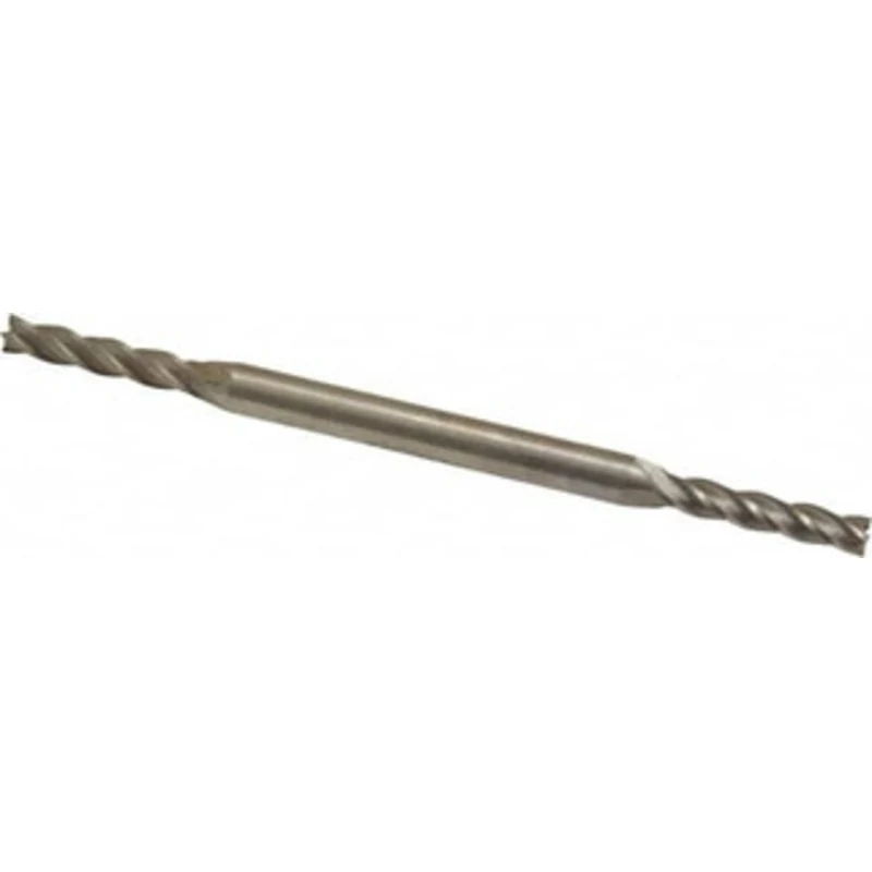 Value Collection 9/64, 3/4 LOC, 3/16 Shank Diam, 3-1/8 OAL, 4 Flute, Cobalt Square End Mill Double End, Uncoated, Spi...